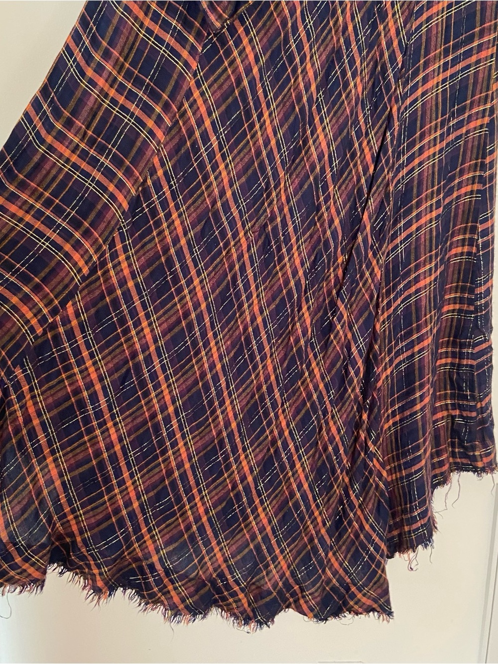 Natural Life Hailee Plaid Maxi Shirt Dress Large Country Boho Western Rustic - Picture 11 of 14